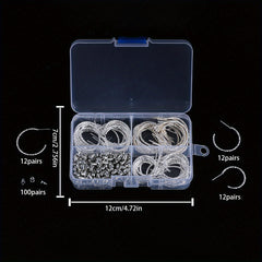 36pairs Gothic Gypsophila Pattern Stud Earrings Set