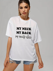 Casual Sports T Shirts Crew Neck Short Sleeve Tee Women's Summer Tops