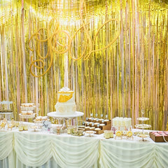 Golden Rain Curtain Wedding Decoration
