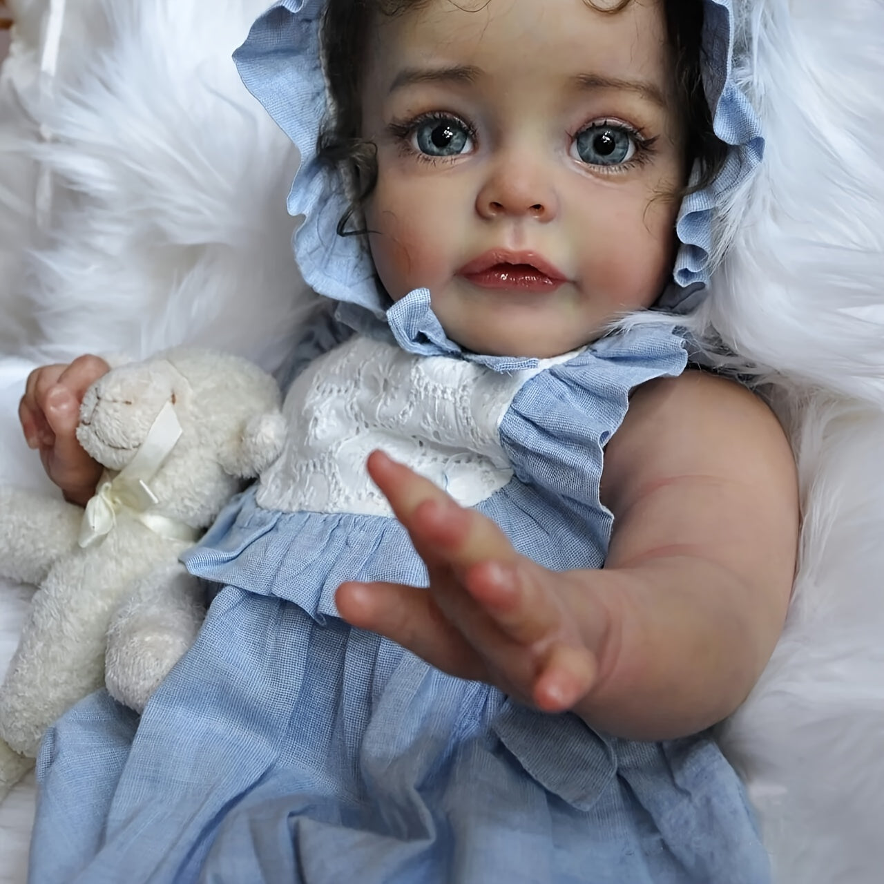 24-inch Reborn Doll SueSue Hand-Painted Lifelike Silicone Toddler Doll Girl Gift