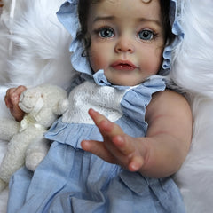 24-inch Reborn Doll SueSue Hand-Painted Lifelike Silicone Toddler Doll Girl Gift