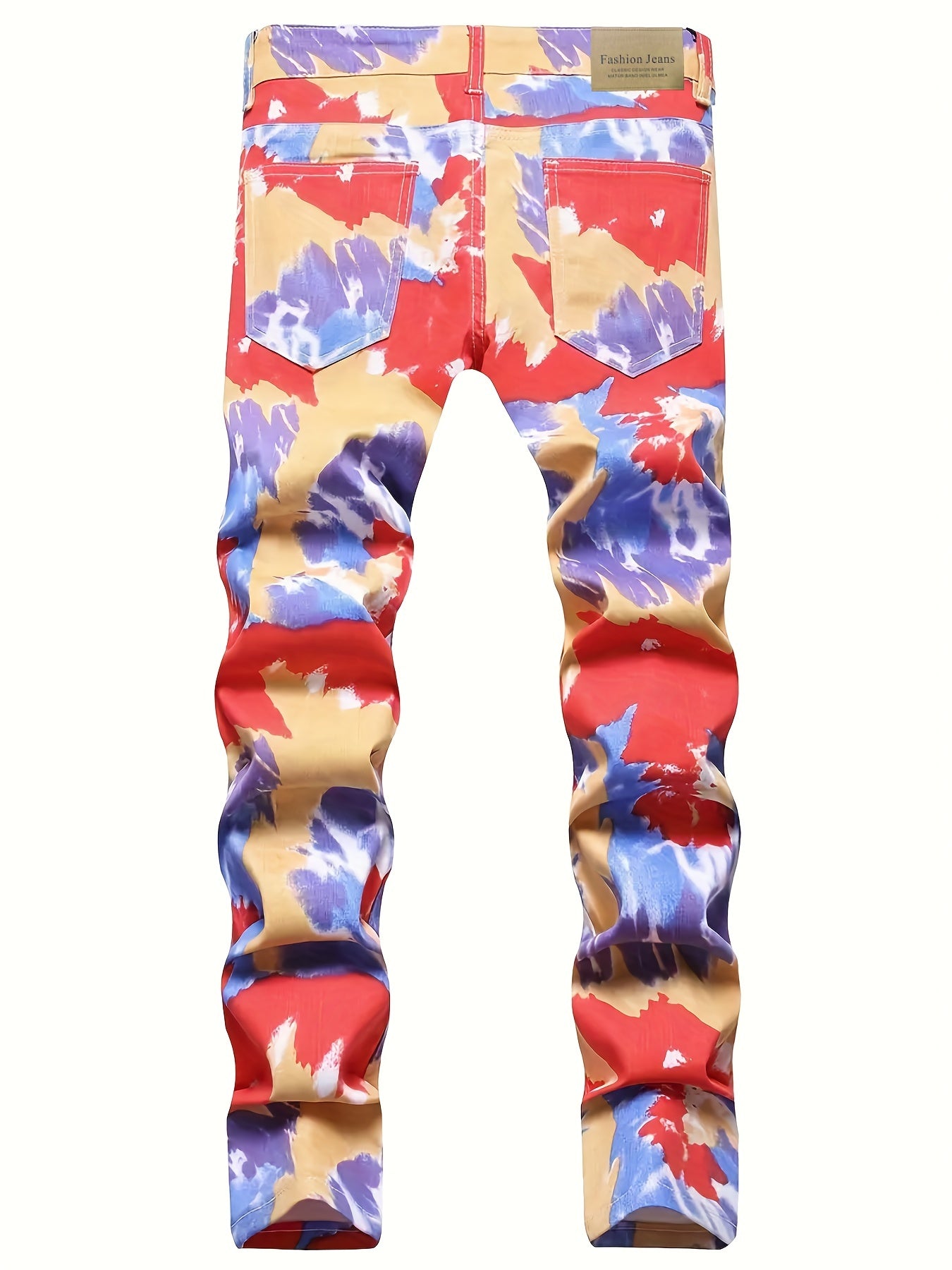 Men's Slim Fit Allover Print Jeans