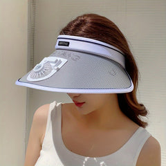 Striped PVC Sun Hat Wide Brim Visor Outdoor UV Protection Travel Beach Hat