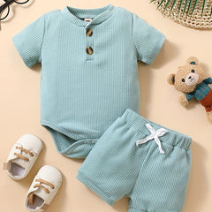 Boys T-Shirt & Shorts Set - Comfortable Top & Casual Pants