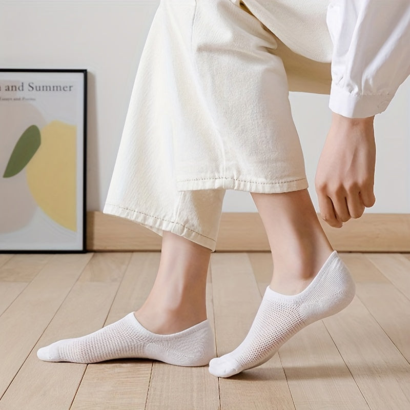 5 Pairs Mesh Low Cut Ankle Socks Breathable Lightweight Women's Stockings