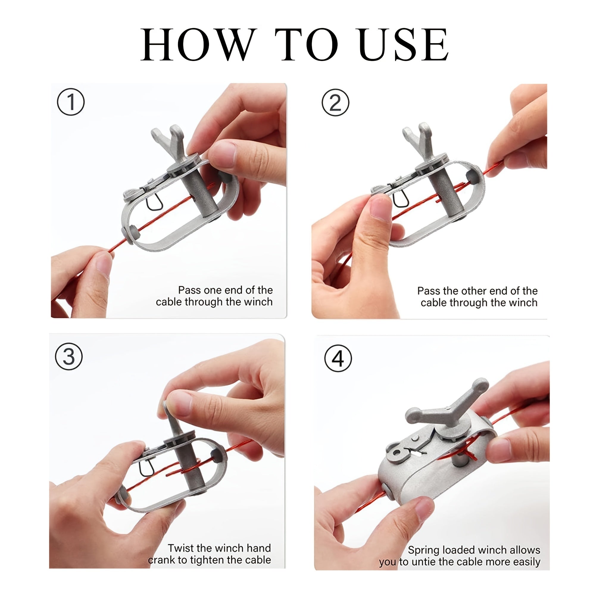 Swimming Pool Wire Rope Tensioner Plastic Coated Aluminum Alloy Tightener
