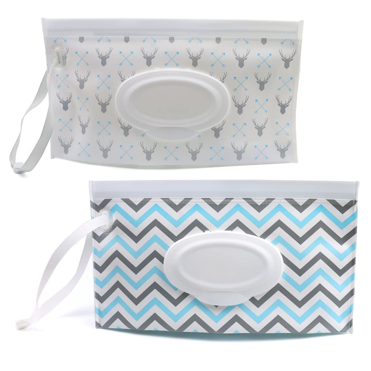 2pcs Baby Wipes Container Reusable Portable Wet Wipe Pouch Dispenser Baby Travel