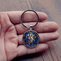 Retro Bag's Keychain Mother Child Keychain Jewelry For Bag Wallet Charm