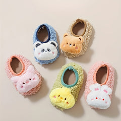 Cartoon Slip On House Shoes Girls Non Slip Soft Bottom Indoor Autumn Winter