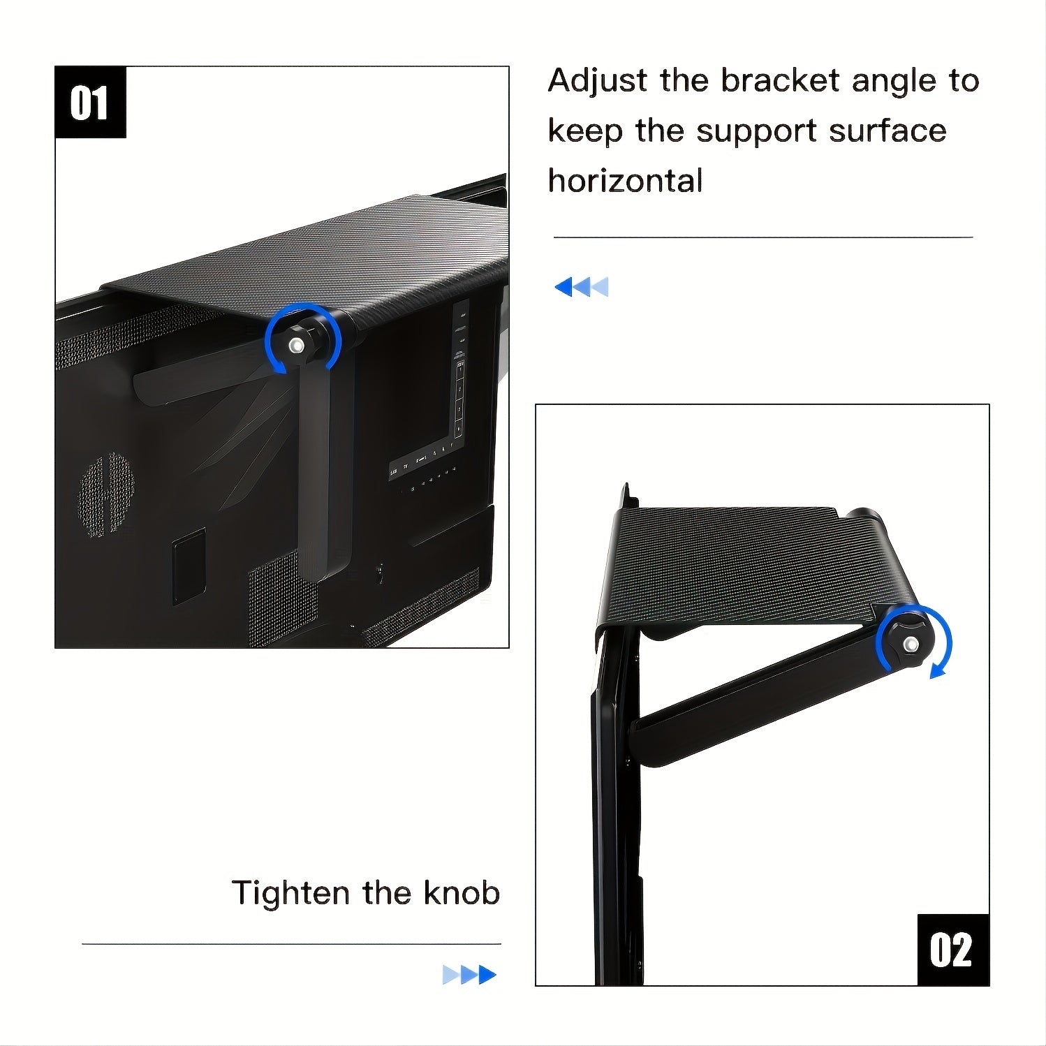 Adjustable TV Top Shelf Mount for Streaming Devices and Decor TV T
