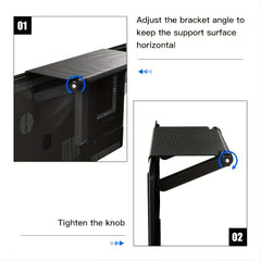 Adjustable TV Top Shelf Mount for Streaming Devices and Decor TV T