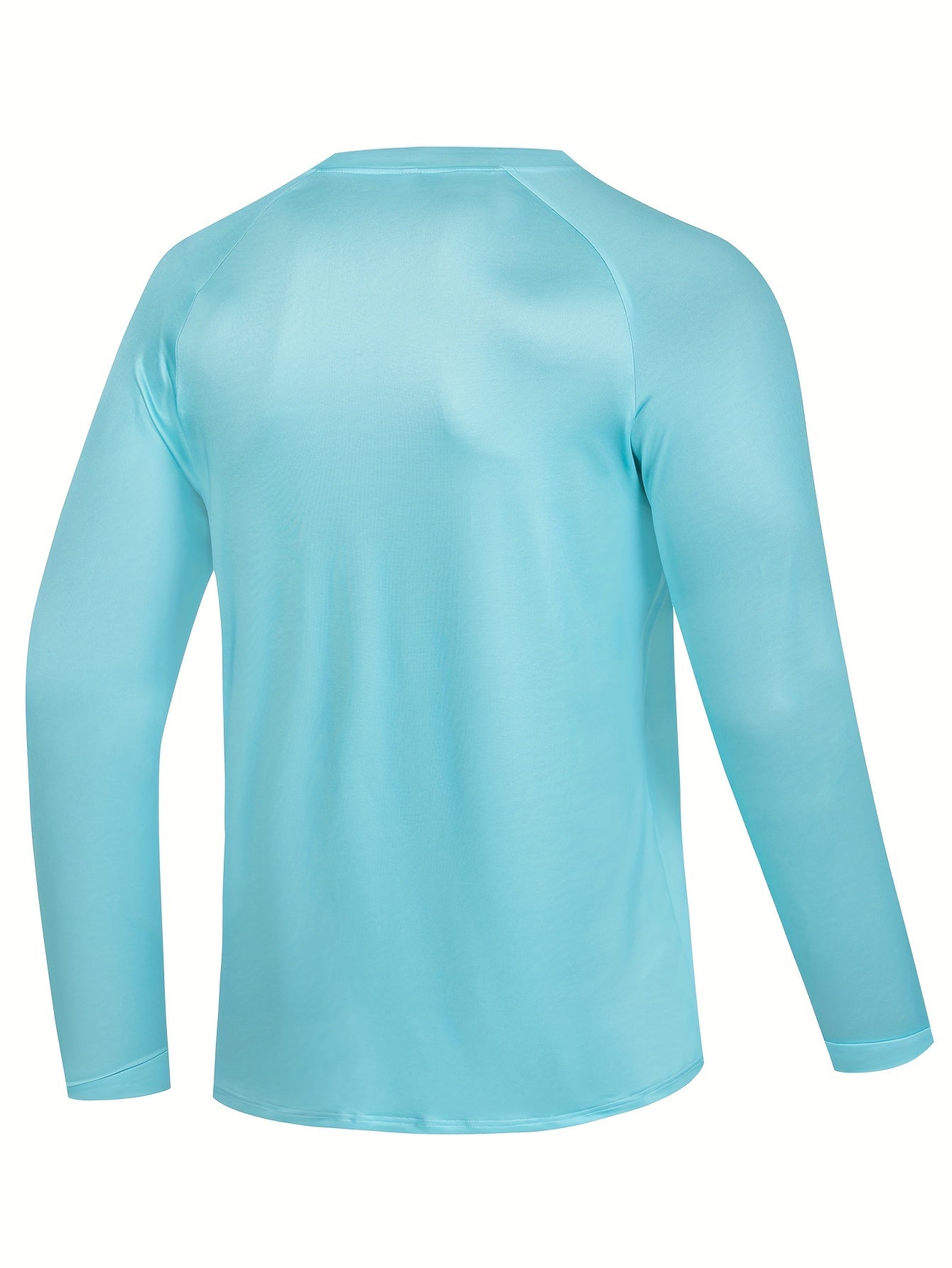 Men's Solid Long Sleeve Anti UV Sunscreen Fishing Shirt