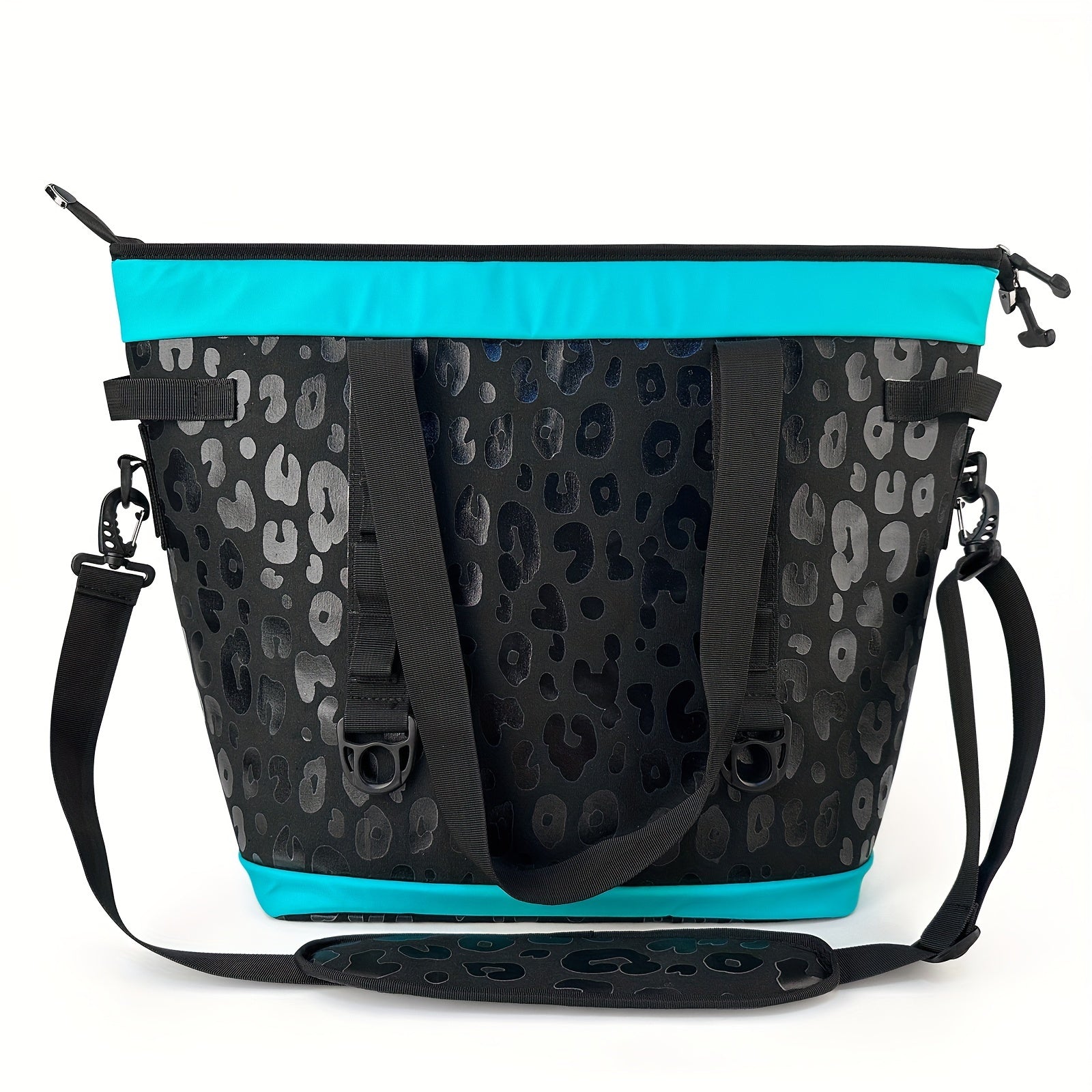 Leopard Print Ice Bag Large Capacity Crossbody Insulation Bag
