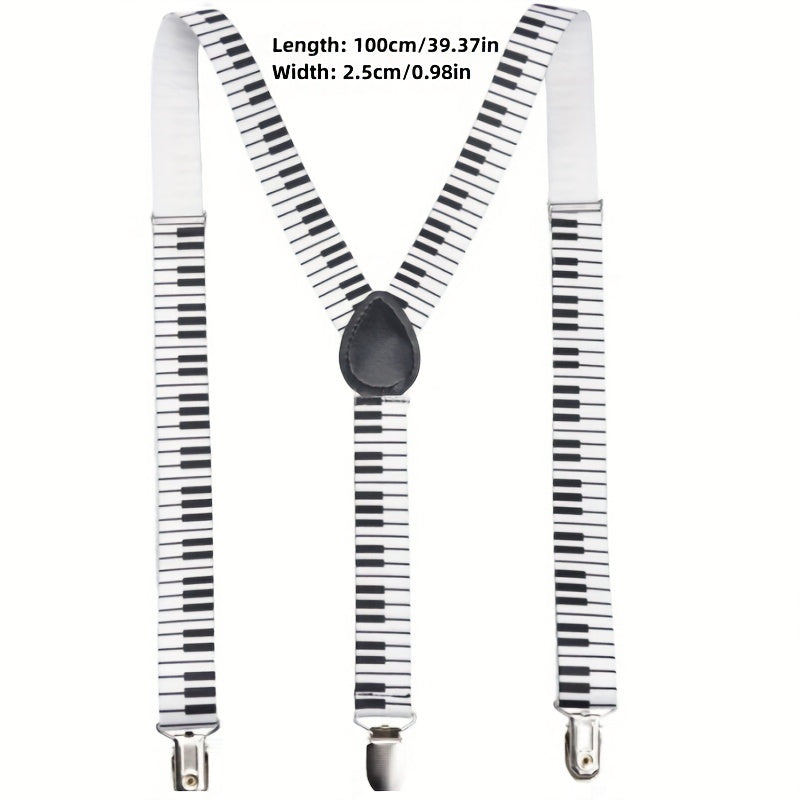 Adjustable Piano Keyboard Suspenders Music Party Supplies