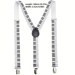 Adjustable Piano Keyboard Suspenders Music Party Supplies