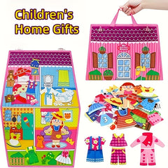 Flannel Board 35pcs Double Sided Dress Up Toy Storytelling Puzzle Learning Set