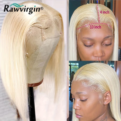 Honey Blonde Short Bob Wig 150 Density Brazilian Virgin Hair