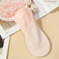 5 Pairs Floral Lace Mesh Socks Comfy & Breathable Women's Stockings & Hosiery