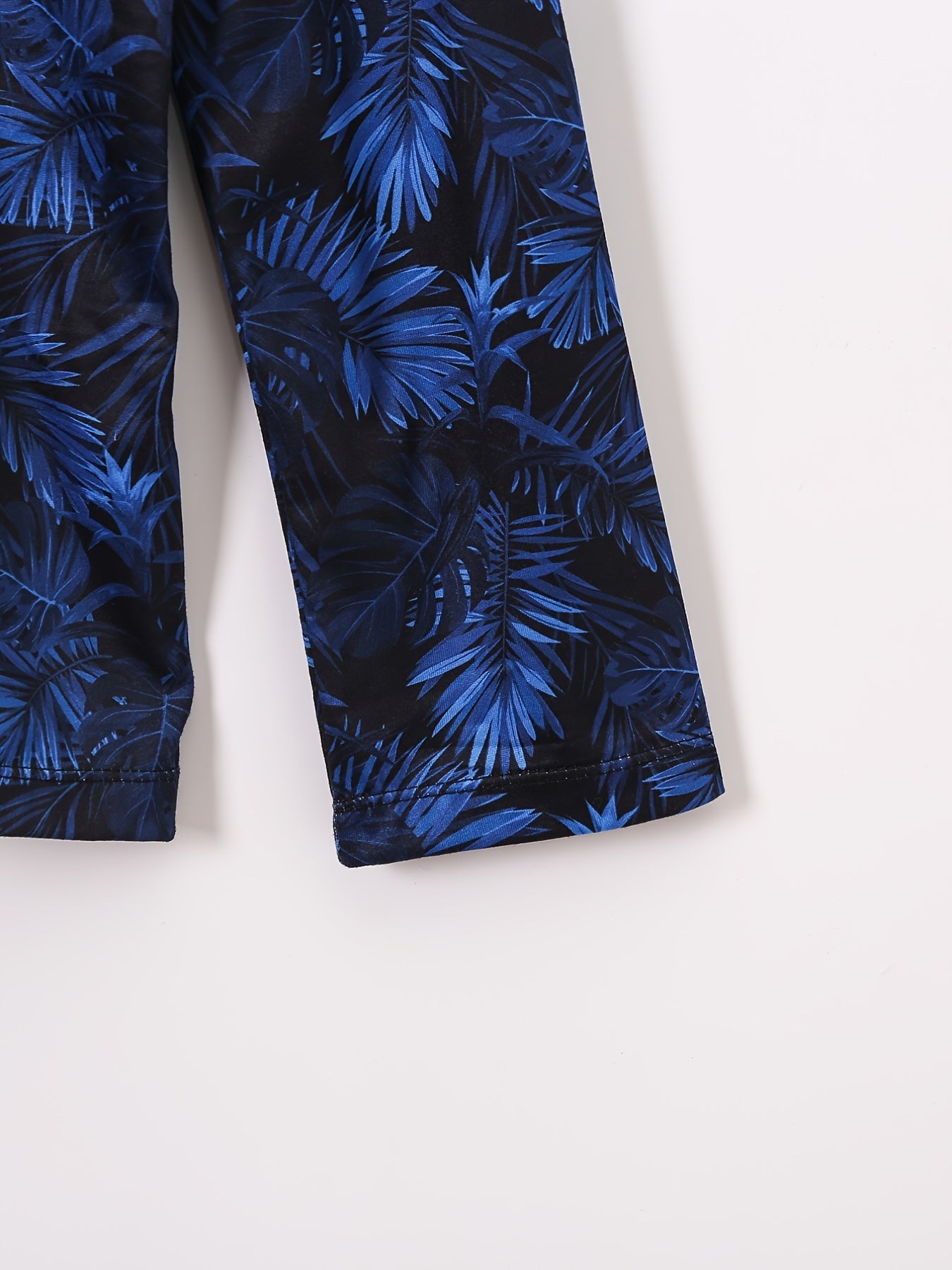 Boys Pajamas Family Outfit Leaf Print Top & Pants Set Kids Clothes