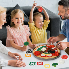 Kids' Pizza Toy Set Kitchen Pretend Play Food Game Flannel Vegetable