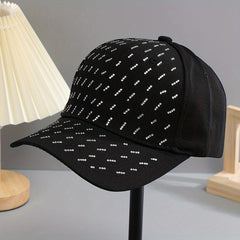 Casual Rhinestone Cotton Baseball Cap Hip Hop Sunscreen Sports Hat