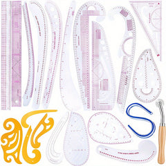 21 Style Pattern Ruler Set For Needlework Sewing