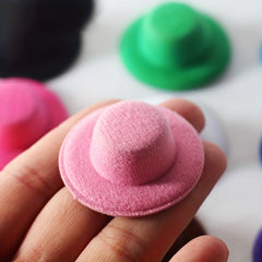 10pcs Mini Formal Hat Doll Hat Felt Hat DIY Craft Doll Hair Accessories