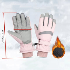 Winter Cycling Skiing Gloves Men Women Velvet Warm Windproof Waterproof