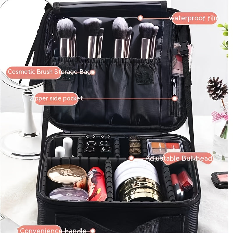 Makeup Organizer Case Professional Cosmetic Bag Storage Portable Brush Holder