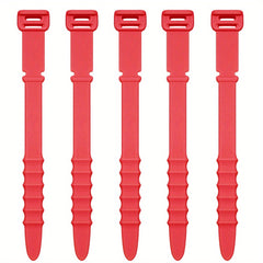 10pcs Silicone Zip Ties Fishbone Shape Cable Straps for Wire Management