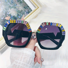 Y2K Snake Pattern Sunglasses Rhinestone Club Party Favors