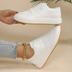 Flat Sneakers Low Top Lace Up Comfortable Shoes