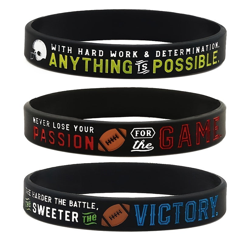 Rugby Silicone Bracelet Unisex Rubber Wristband