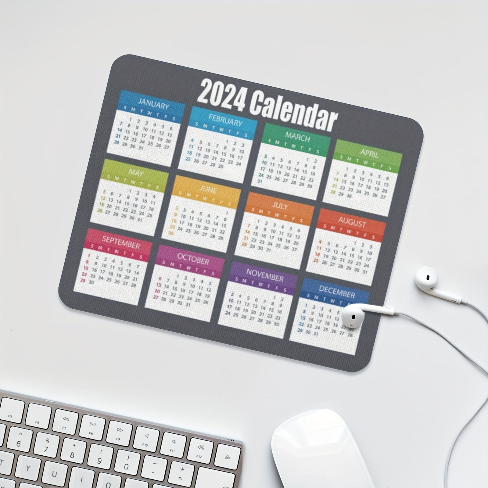 2022 Mouse Pad Calendar Non-Slip Rubber Base Waterproof