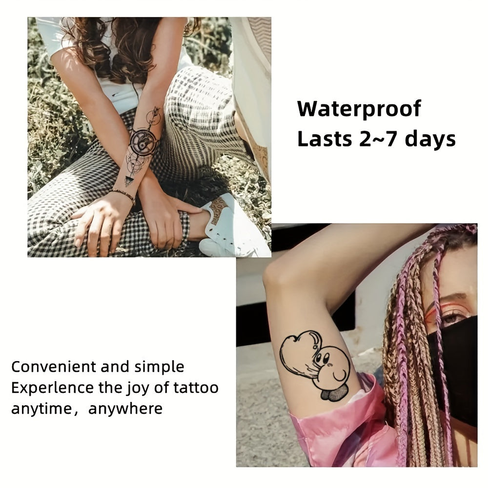 Flower Temporary Tattoo Sticker Waterproof Lasting Disposable