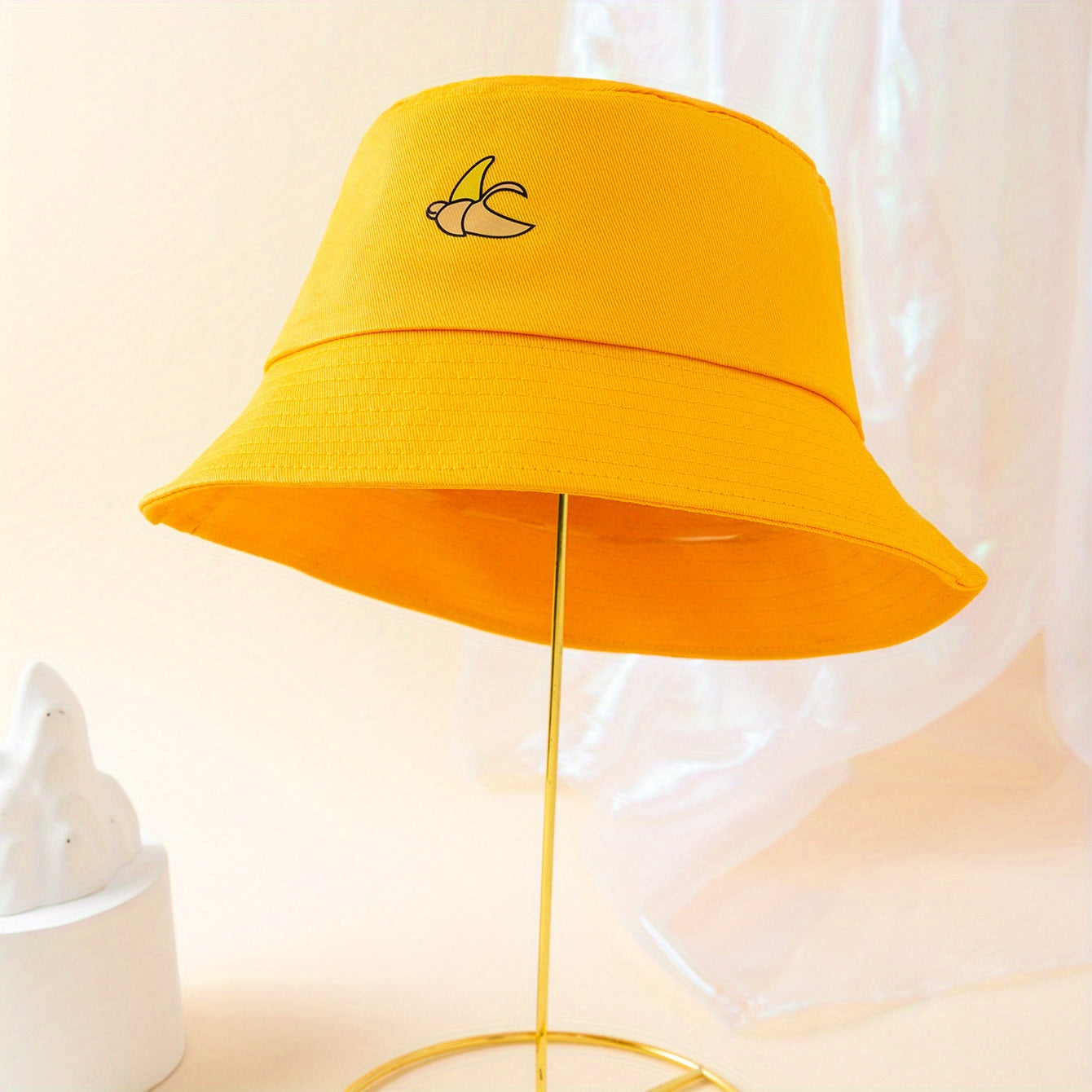 Banana Print Cotton Bucket Hat Sun Cap Fisherman Hat