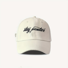 Retro English Embroidery Peaked Cap Soft Top Cargo BF Style Baseball Cap