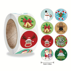 500pcs Christmas Holiday Gift Sticker Roll Commercial Decoration