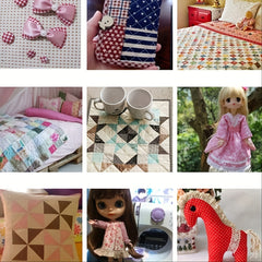 6pcs Soft Cotton Printed Fabric Plant Twill Sheet DIY Patchwork