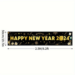 1pc Garden Yard Banner Year Party Decoration Supplies Hanging Year Indoor Outdoo