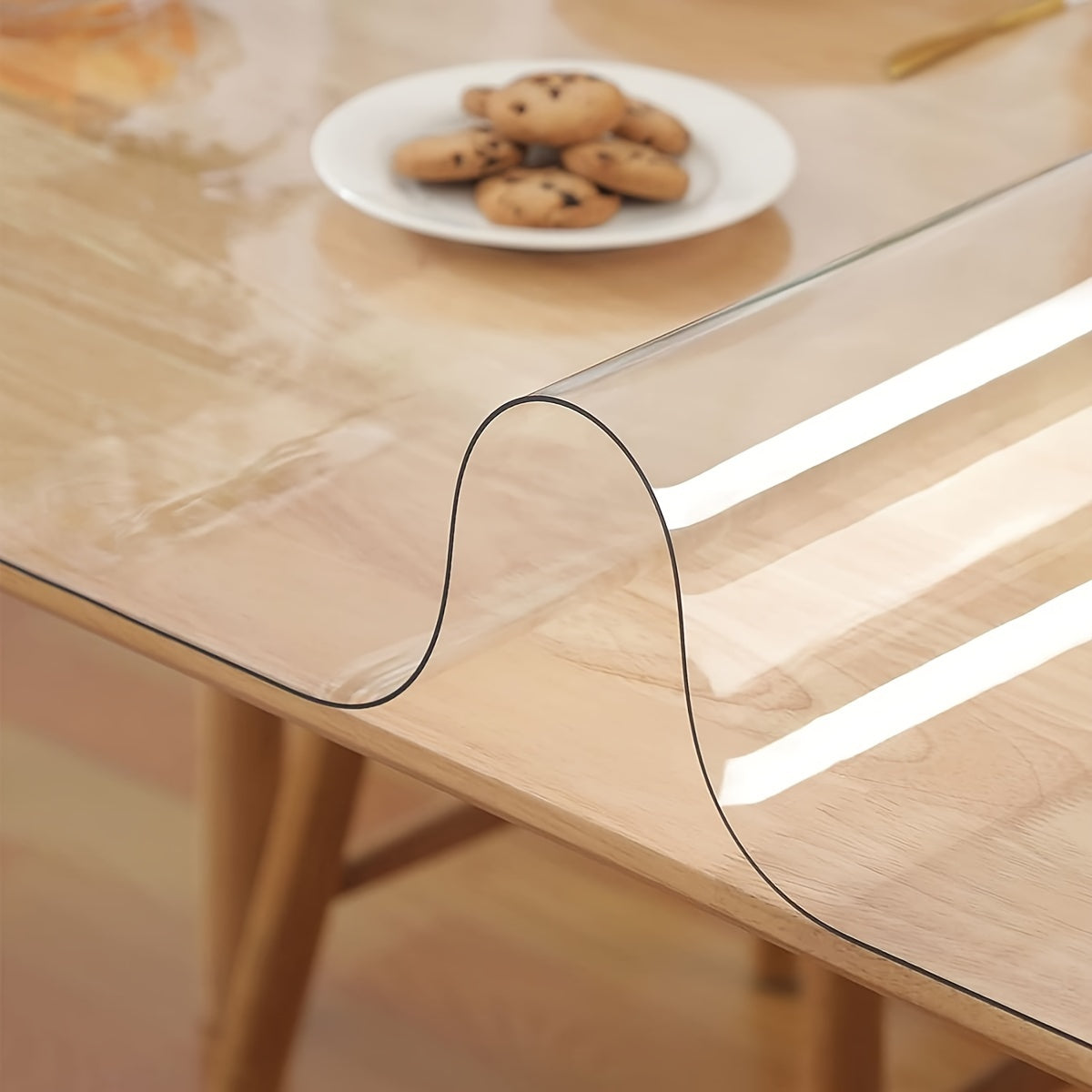 1pc Transparent PVC Table Mat Protector 1.0mm