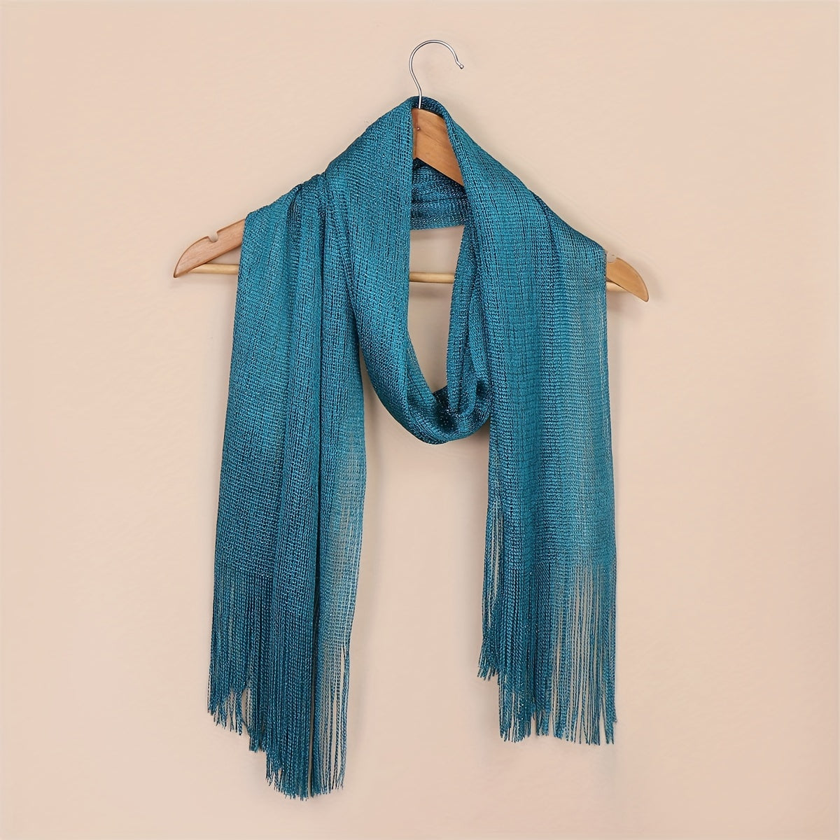 Elastic Fringed Shawls And Wraps For Evening Wear
