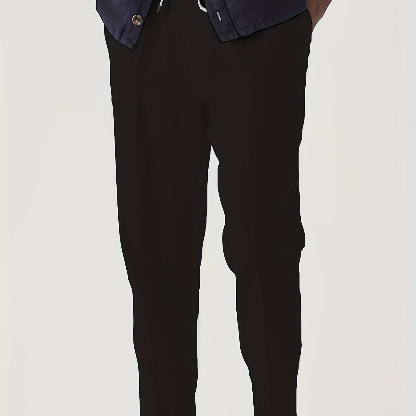 Men's Drawstring Tapered Trousers Solid Pants