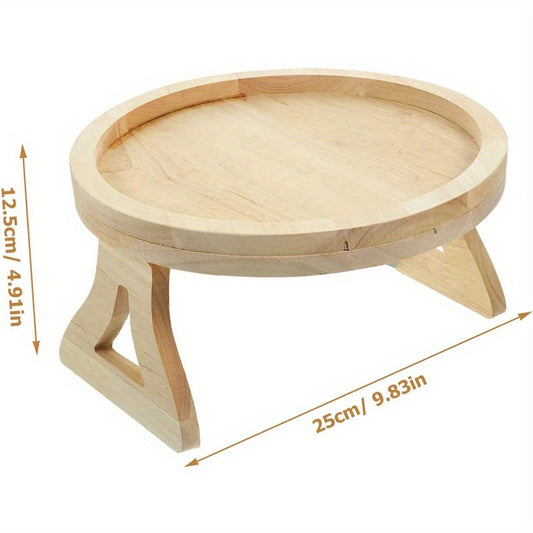 Wooden Couch Arm Table Clip On Tray Sofa Table For Couches