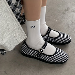 2 Pairs Eyes Pattern Socks Comfy & Mid Tube Women's Stockings