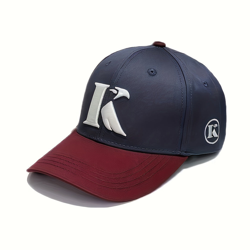 K Letter Embroidered Sunshade Duck Tongue Hat