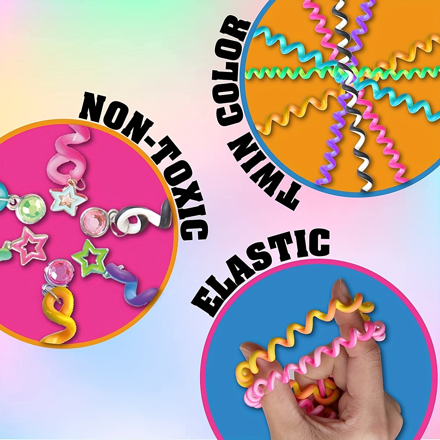 6pcs Girls Cartoon Twist Hair Clips for Party Performance