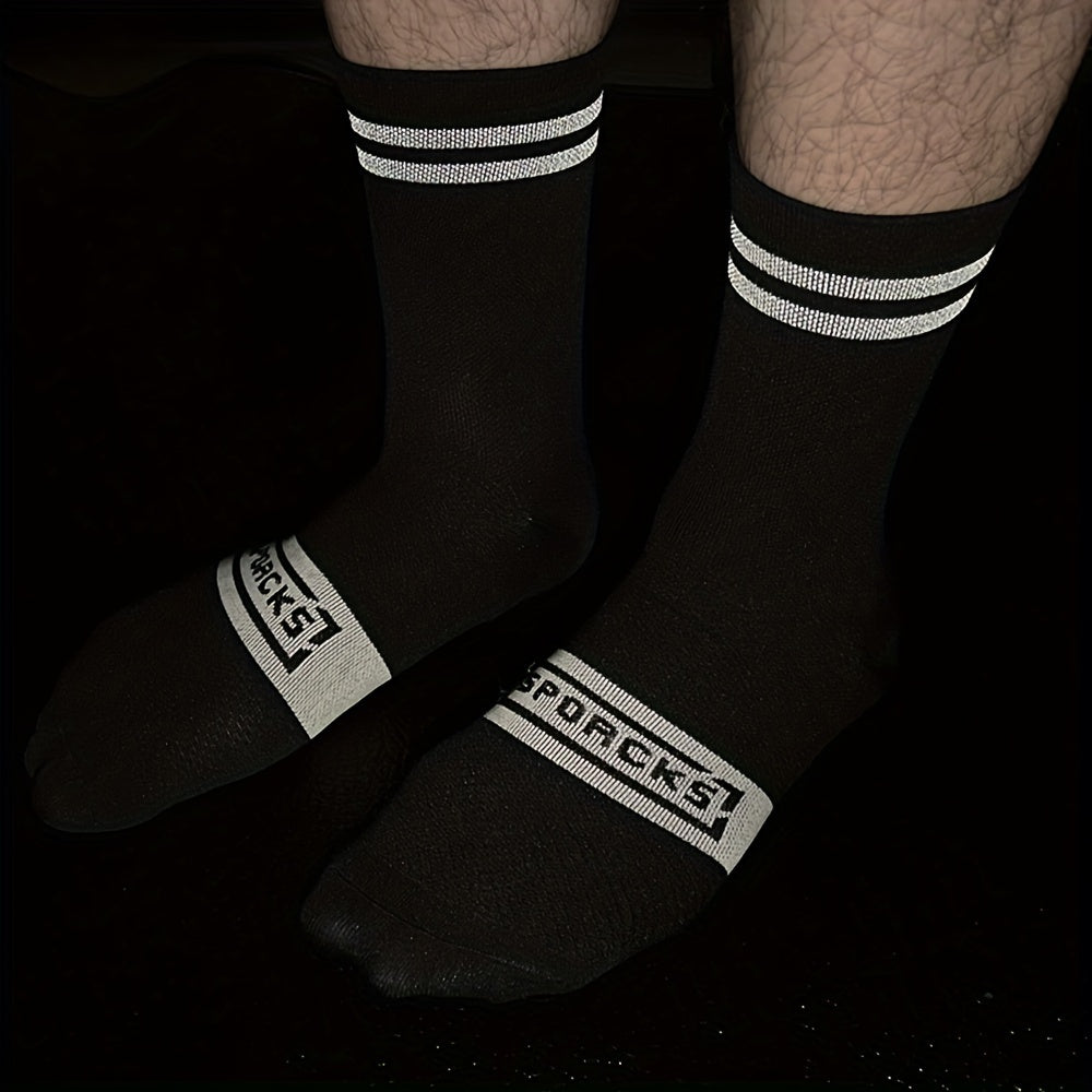 Reflective Breathable Sports Socks for Running Cycling