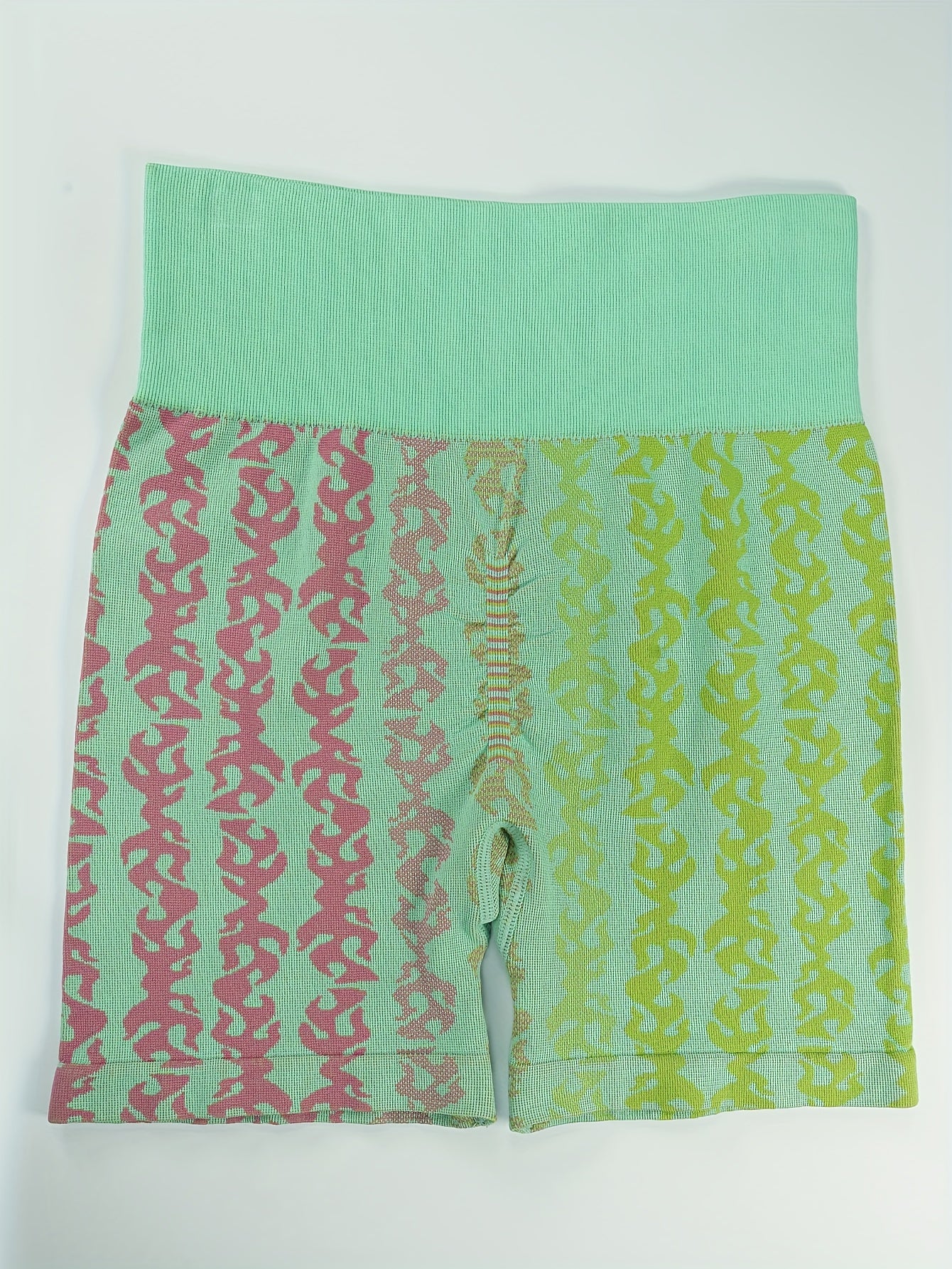 Jacquard Fitness Hip Lifting Yoga Shorts High Waist