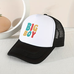 Kids BIG BOY Print Mesh Baseball Cap Sunshade Breathable Hat